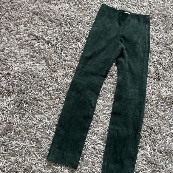 Vince Suede Leather Stretch Split-Hem Crop Pant The Mile Sz XS NWT 1250$❤️ - Picture 8 of 10